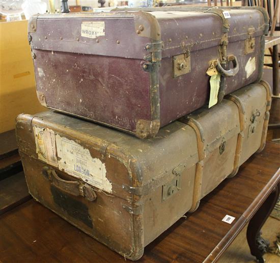 2 travel trunks